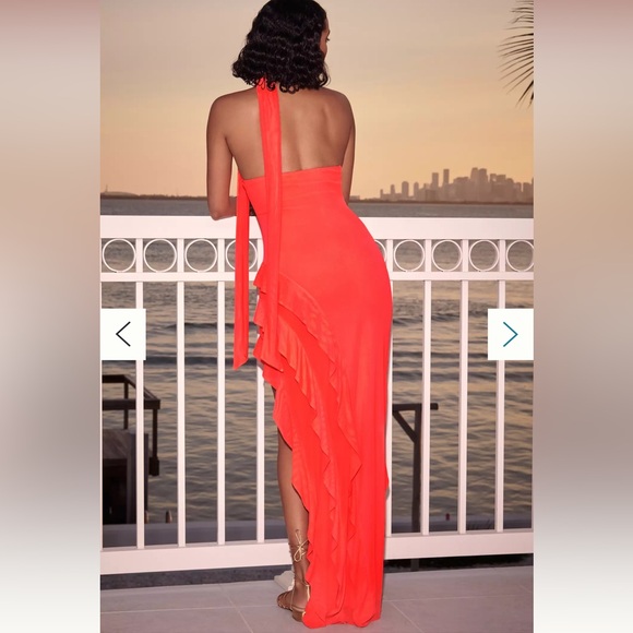 AFRM Halter Ruffle Maxi Dress - Picture 3 of 12